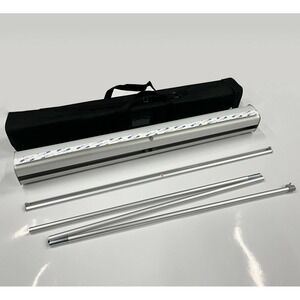 Premium Aluminum 33"×81" Retractable Roll Up Banner Stand NO BANNER INCLUDED